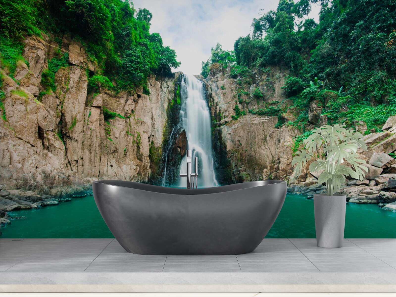 Fototapeta vysoká voda v horách