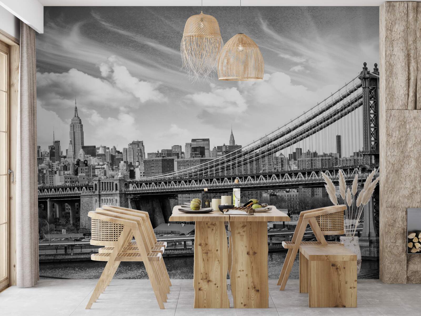 Fototapeta zničený mestský most cez rieku