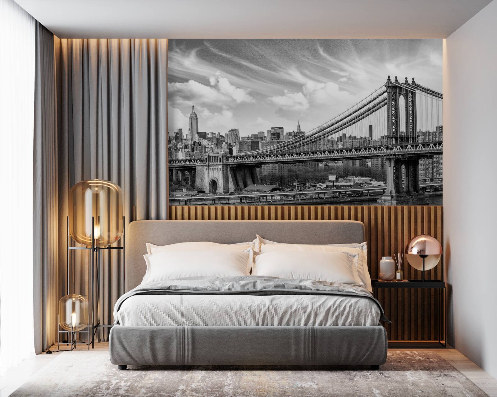 Fototapeta zničený mestský most cez rieku