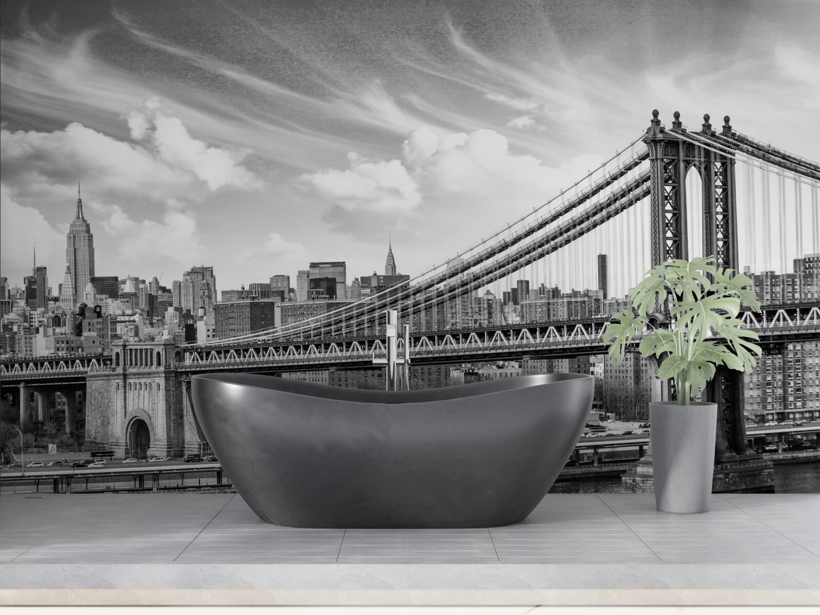 Fototapeta zničený mestský most cez rieku