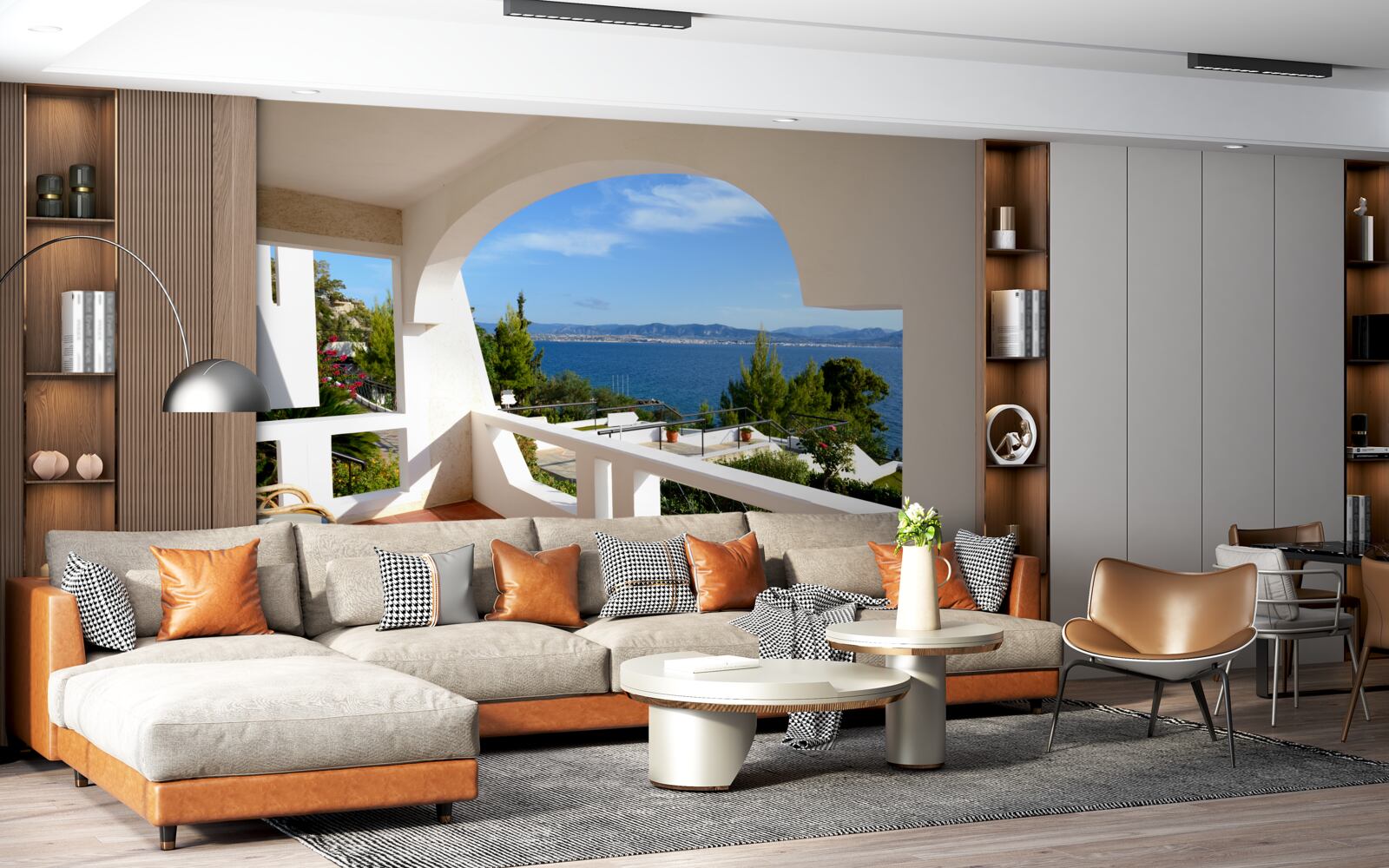 Fototapeta Pohodlná terasa s výhľadom na oceán