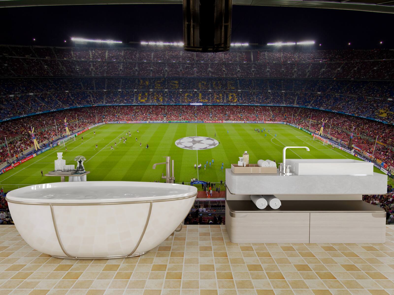 Fototapeta futbalové ihrisko s divákmi