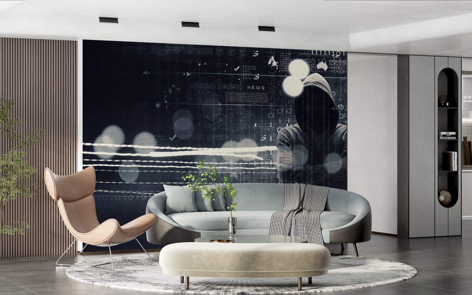 Fototapeta postoj s kapucňou na rozostrenom zadí