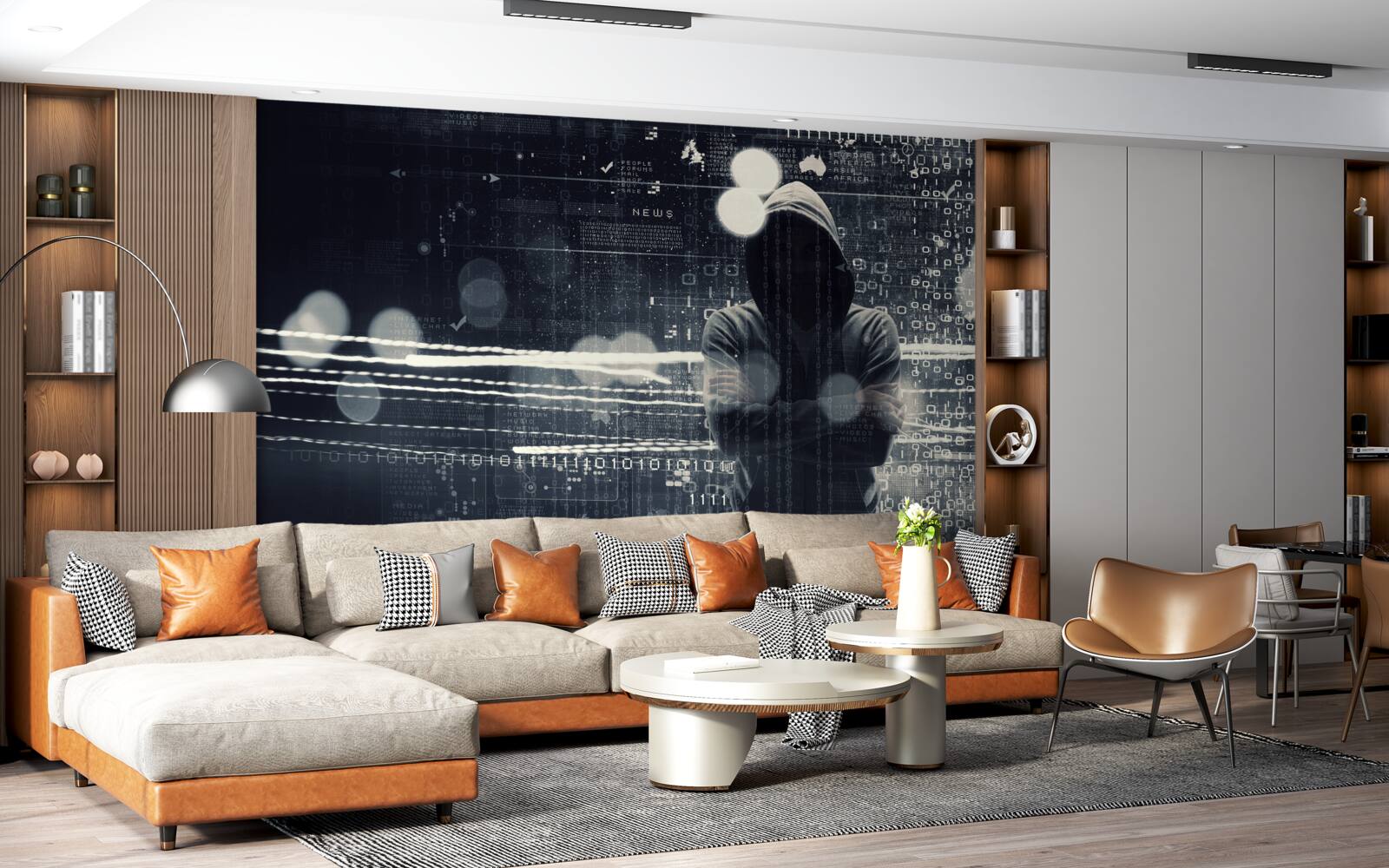 Fototapeta postoj s kapucňou na rozostrenom zadí