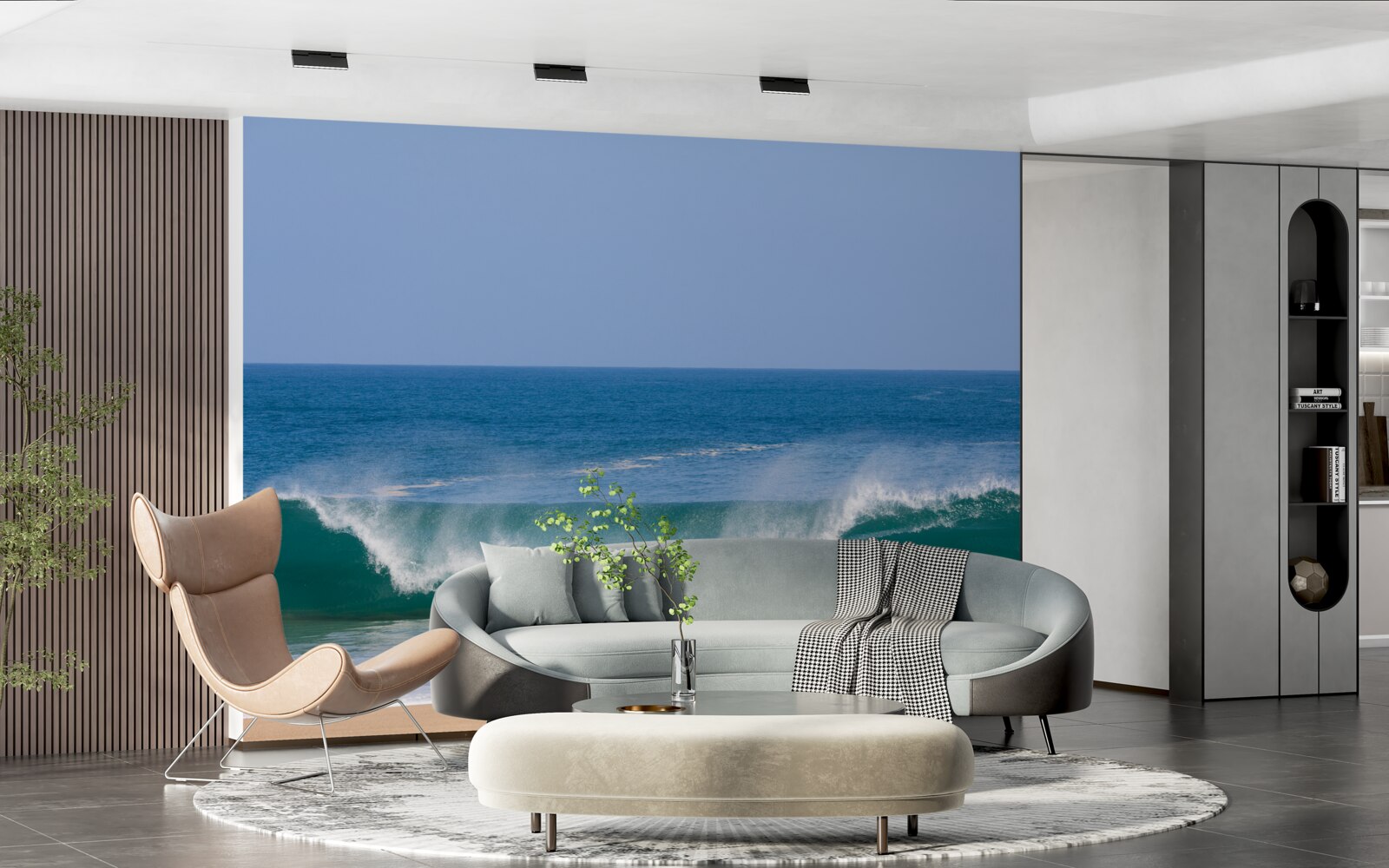 Fototapeta veľké oceánske vlny pri pobreží