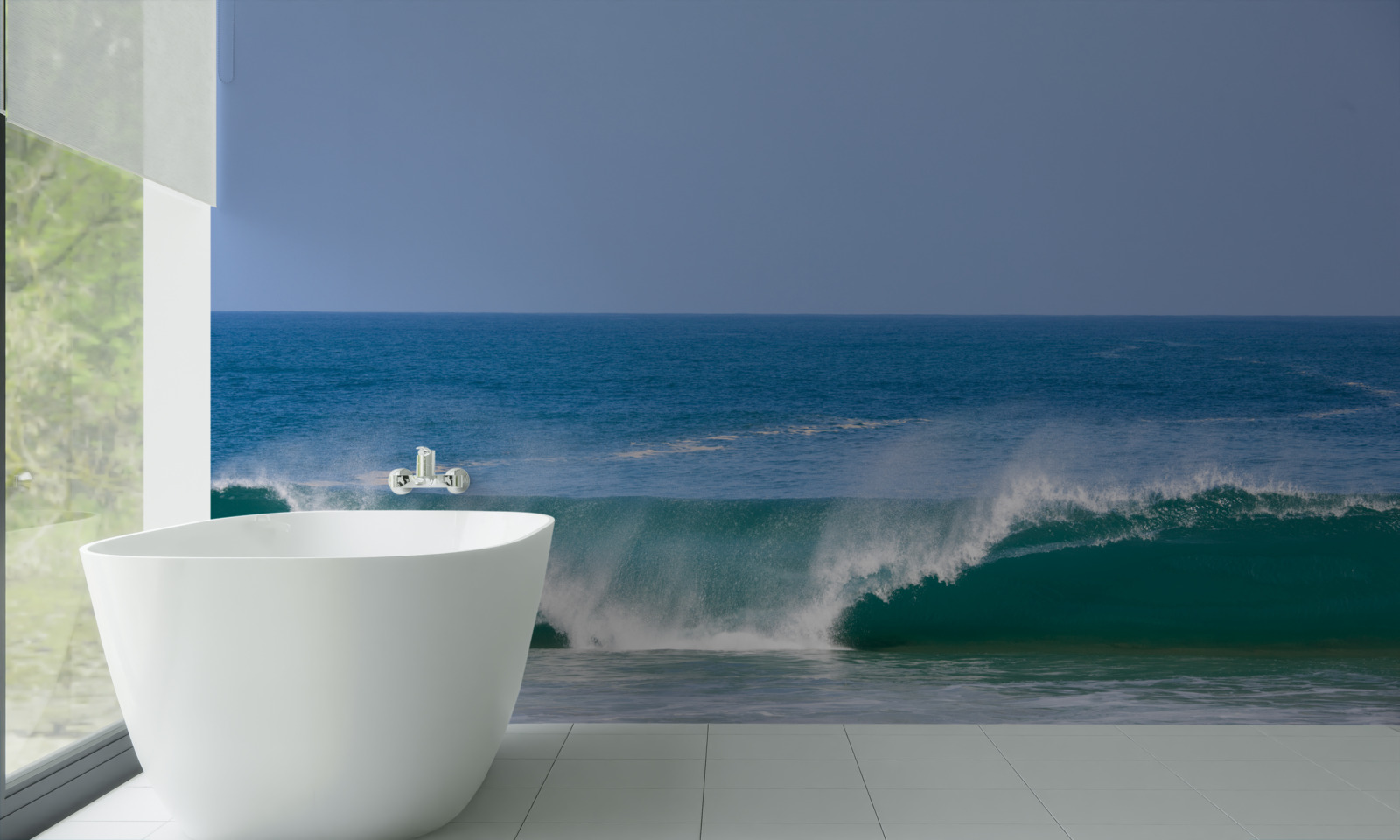 Fototapeta veľké oceánske vlny pri pobreží