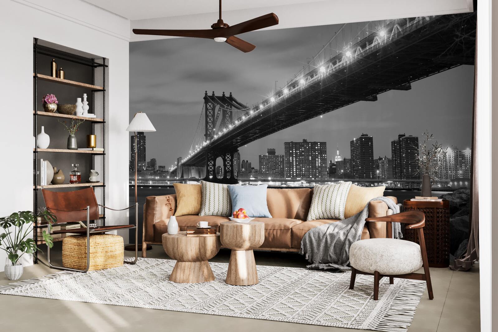 Fototapeta Osvetlenie Manhattanského mosta