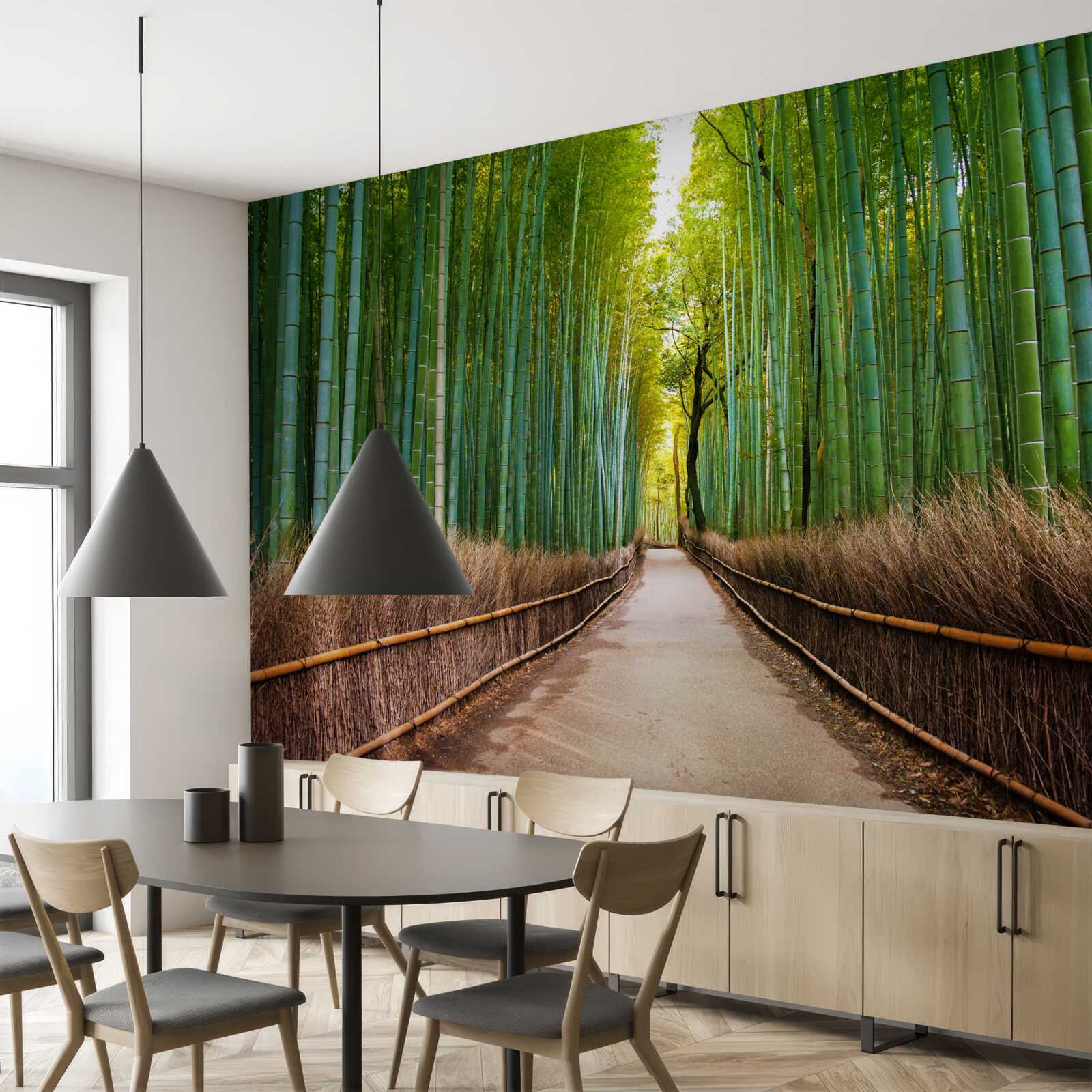 Fototapeta pôvabný bambusový háj s cestičkou