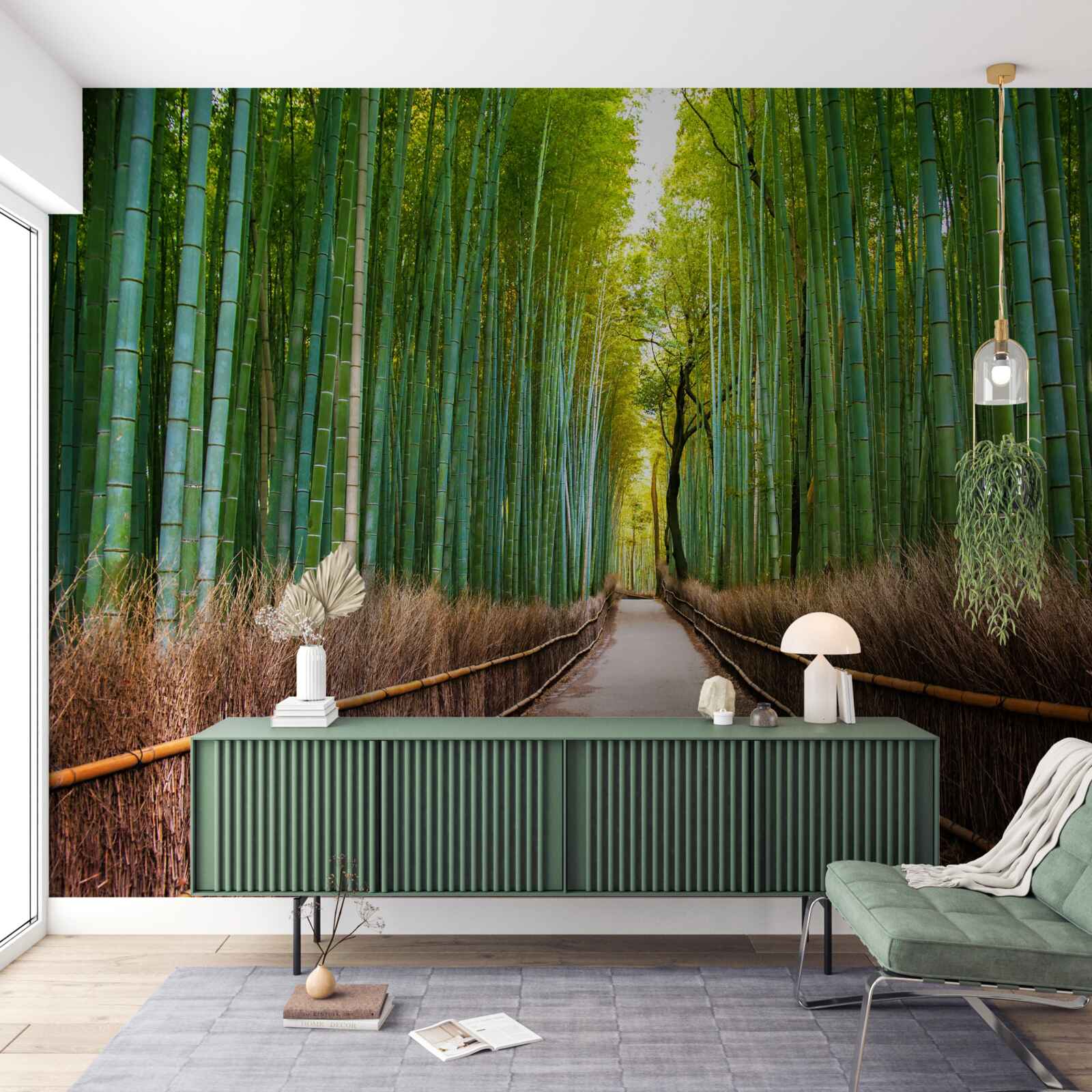 Fototapeta pôvabný bambusový háj s cestičkou
