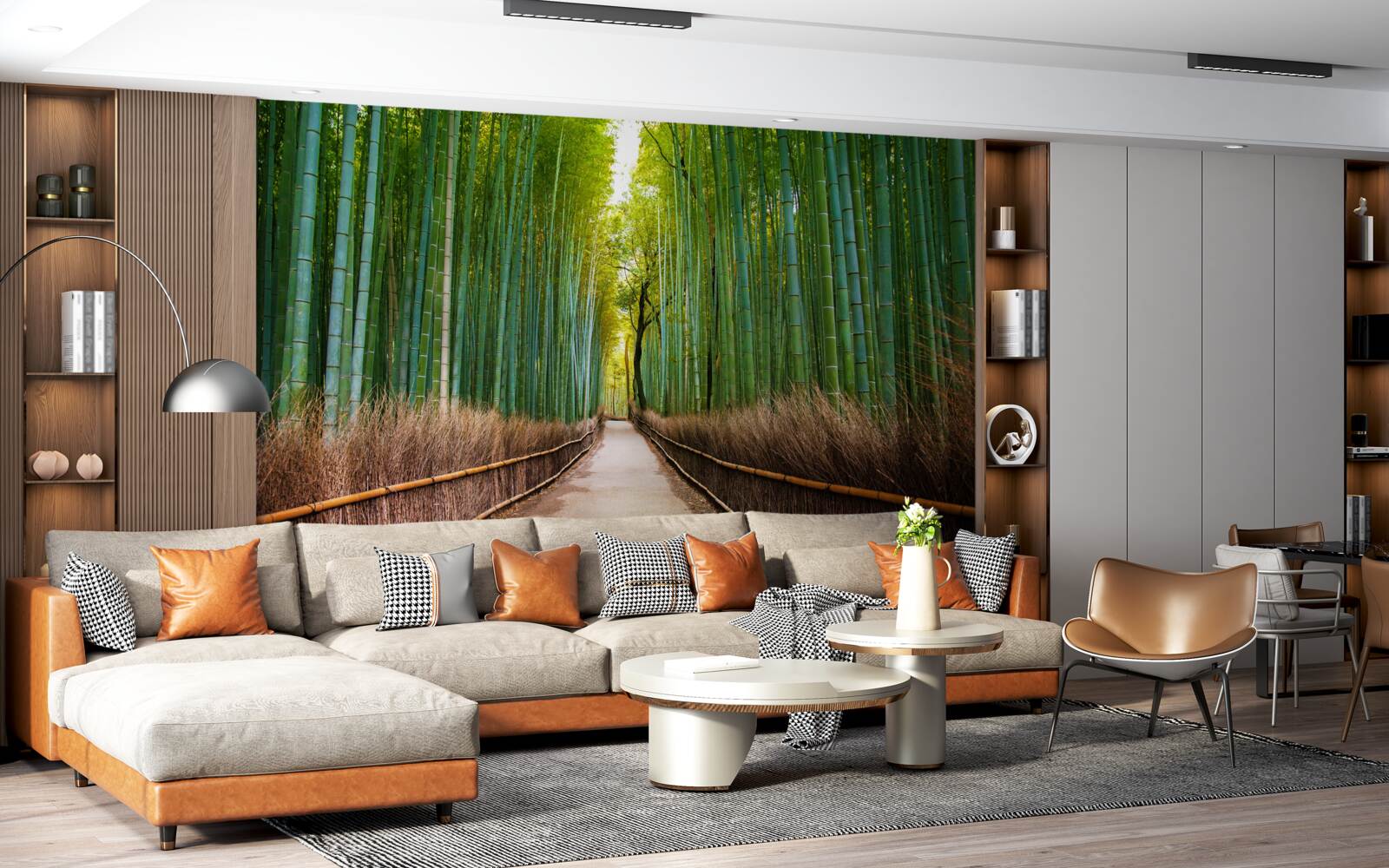 Fototapeta pôvabný bambusový háj s cestičkou