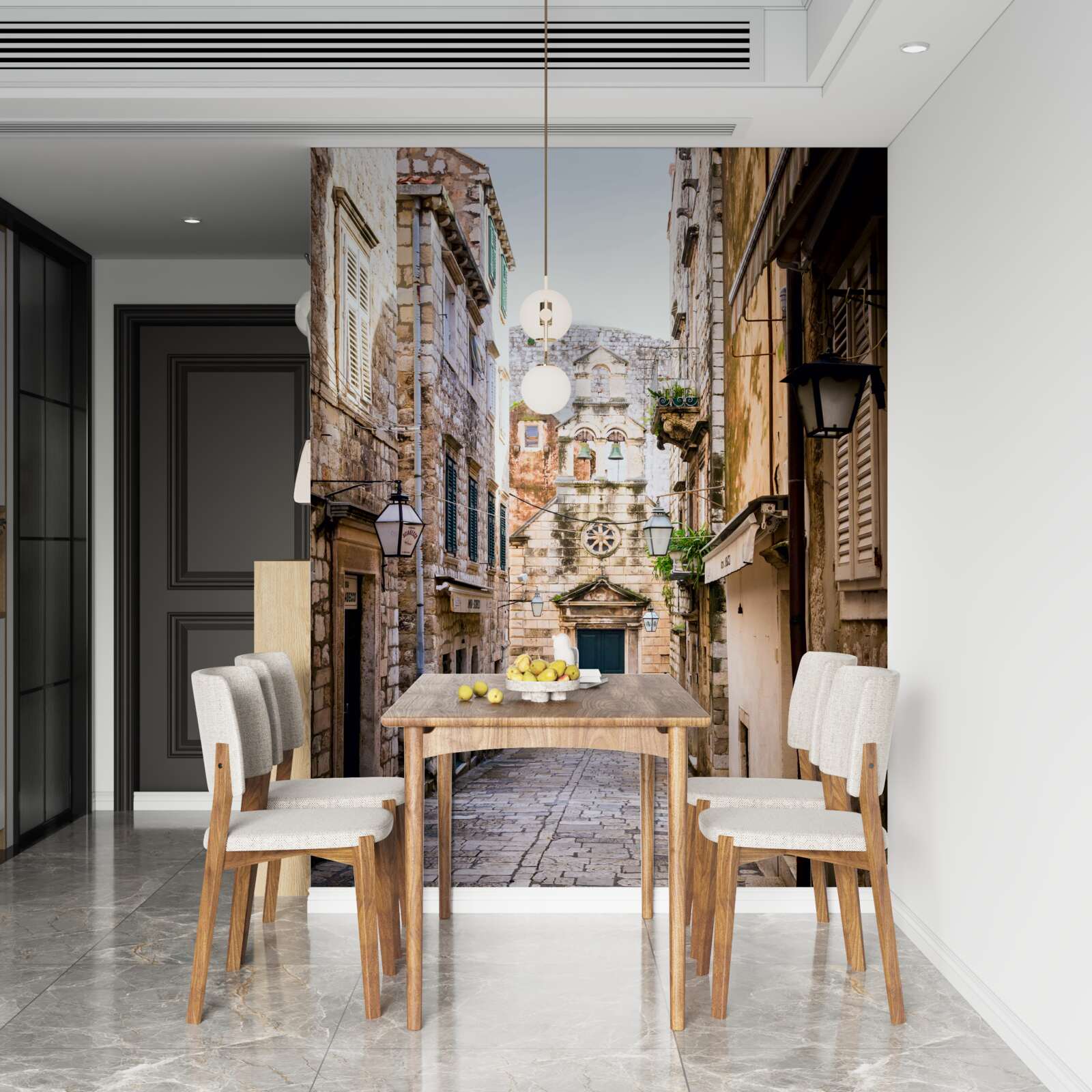 Fototapeta stará ulica pre kameňom