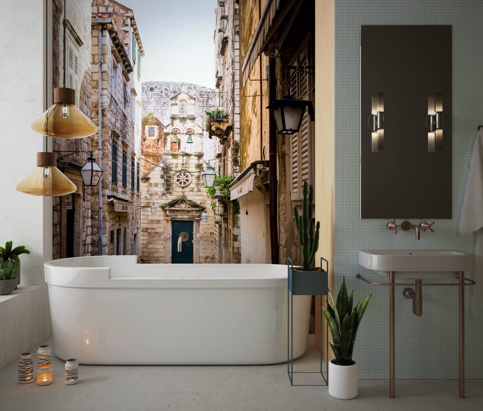 Fototapeta stará ulica pre kameňom