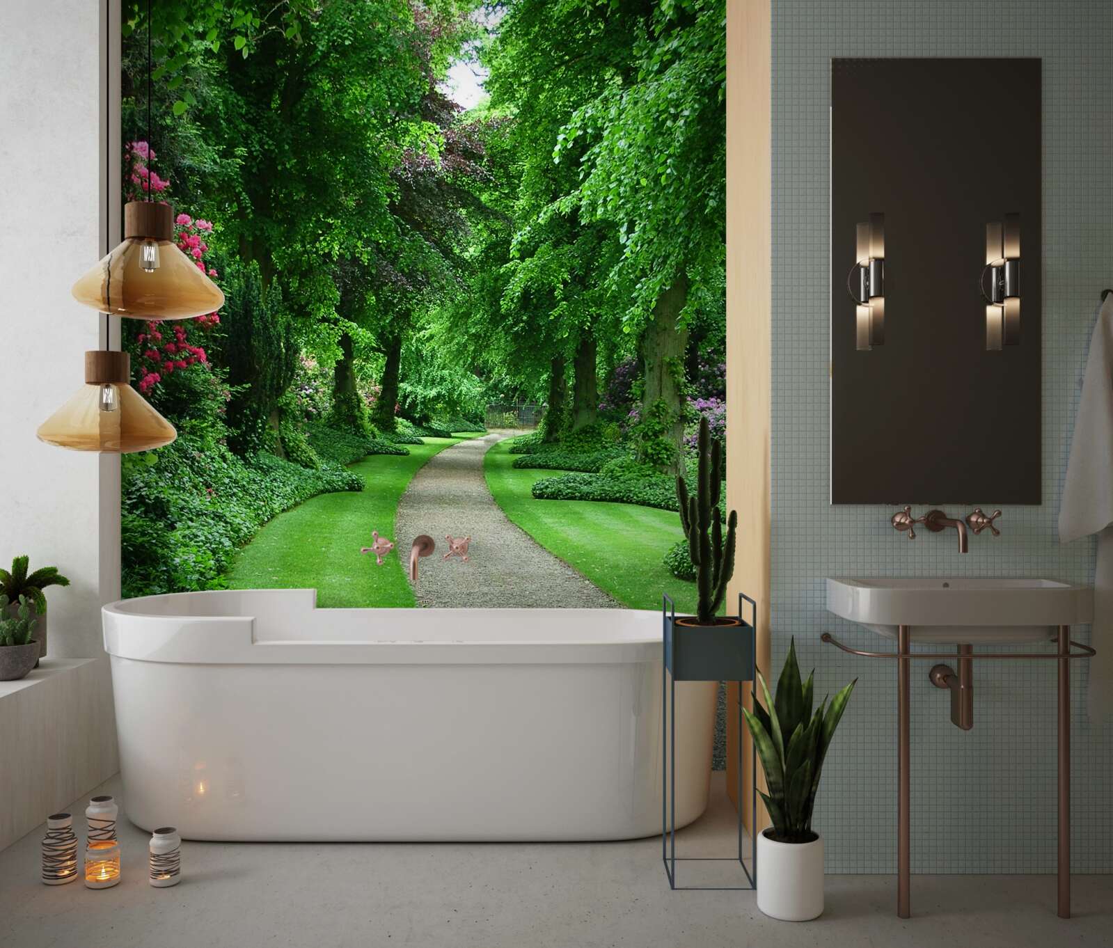 Fototapeta cesta má rozmazané útesy