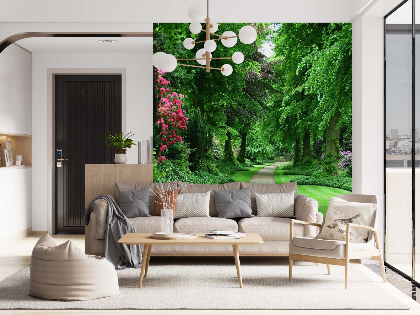 Fototapeta cesta má rozmazané útesy