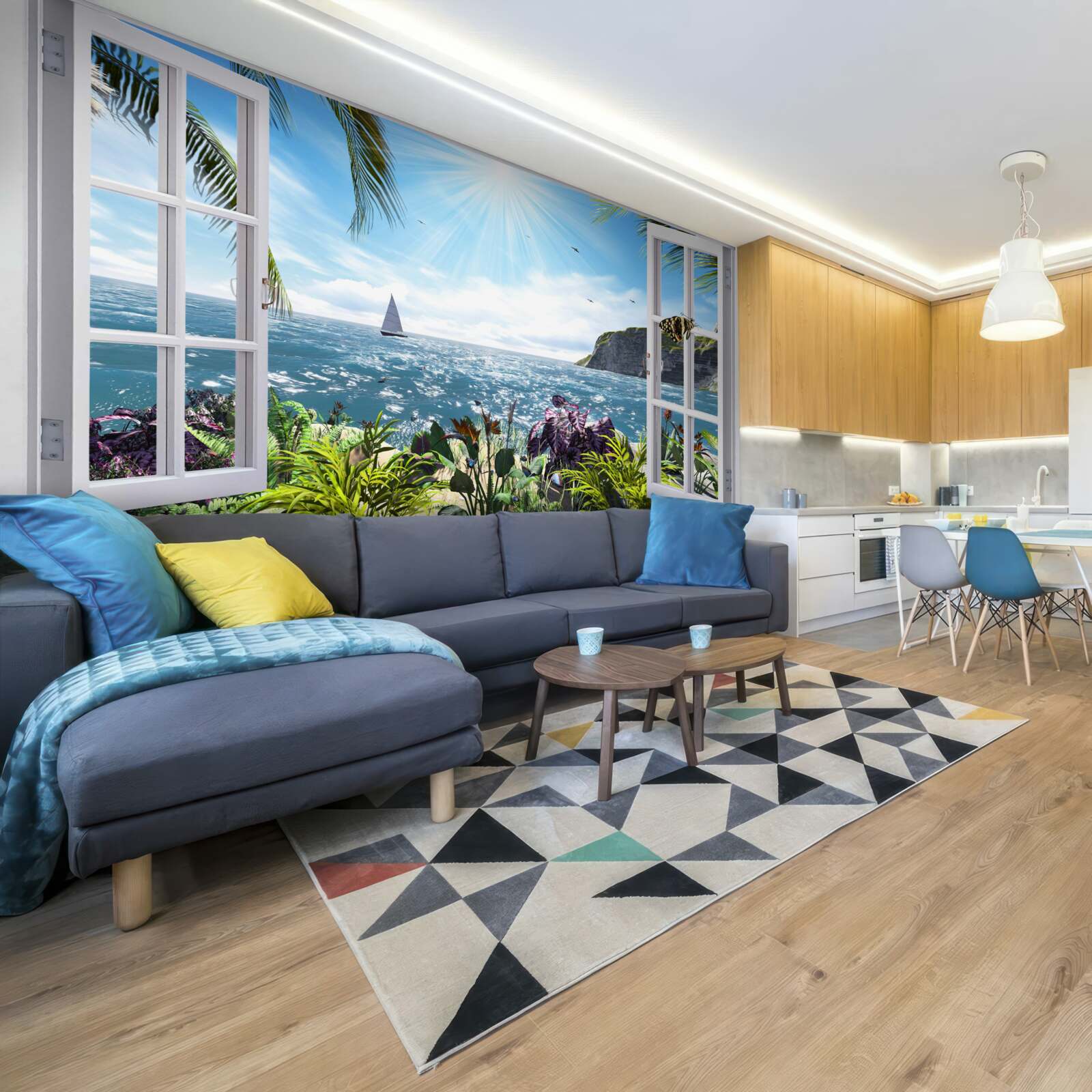 Fototapeta nádherný výhľad z okna na oceán