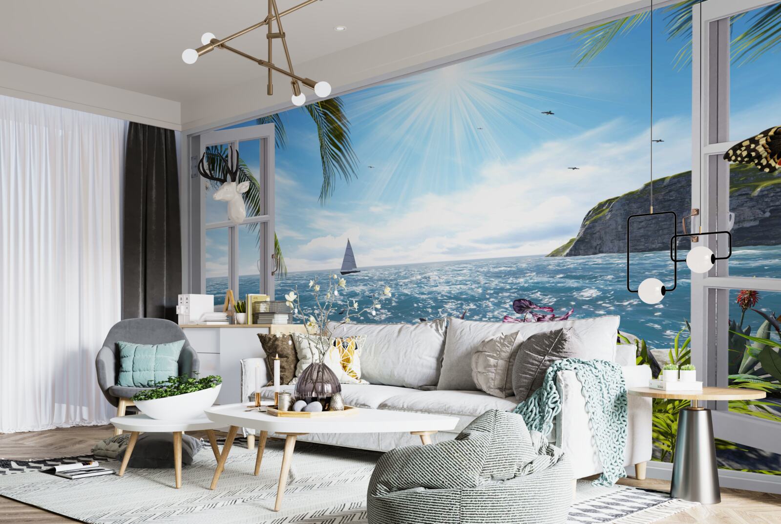 Fototapeta nádherný výhľad z okna na oceán