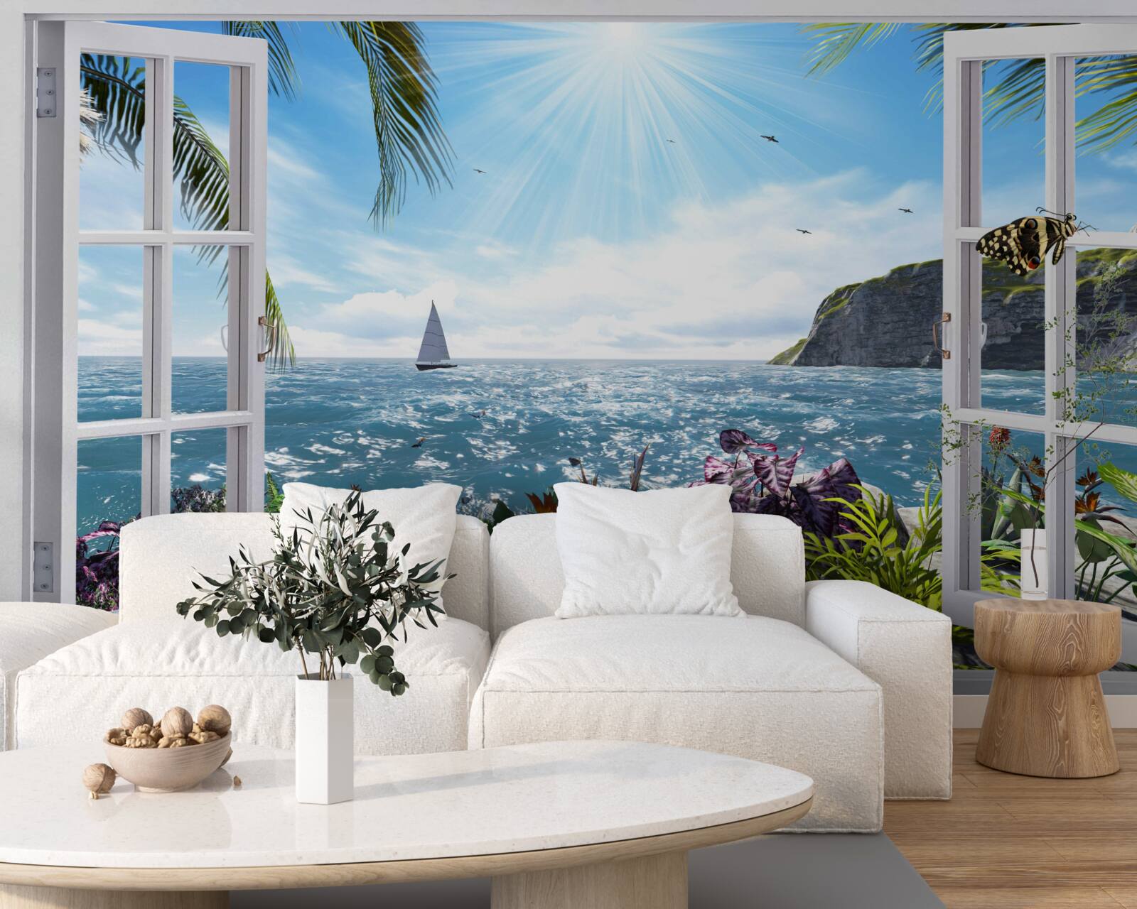 Fototapeta nádherný výhľad z okna na oceán