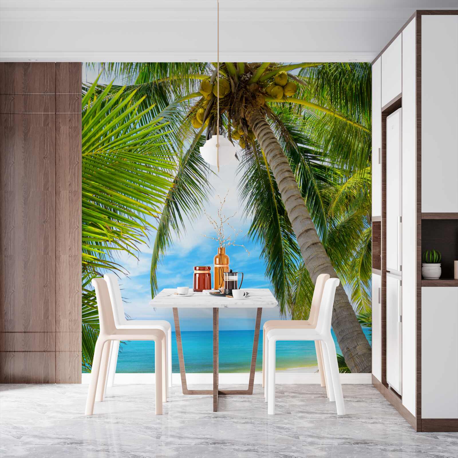 Fototapeta banánová palma na tropickom pobreží