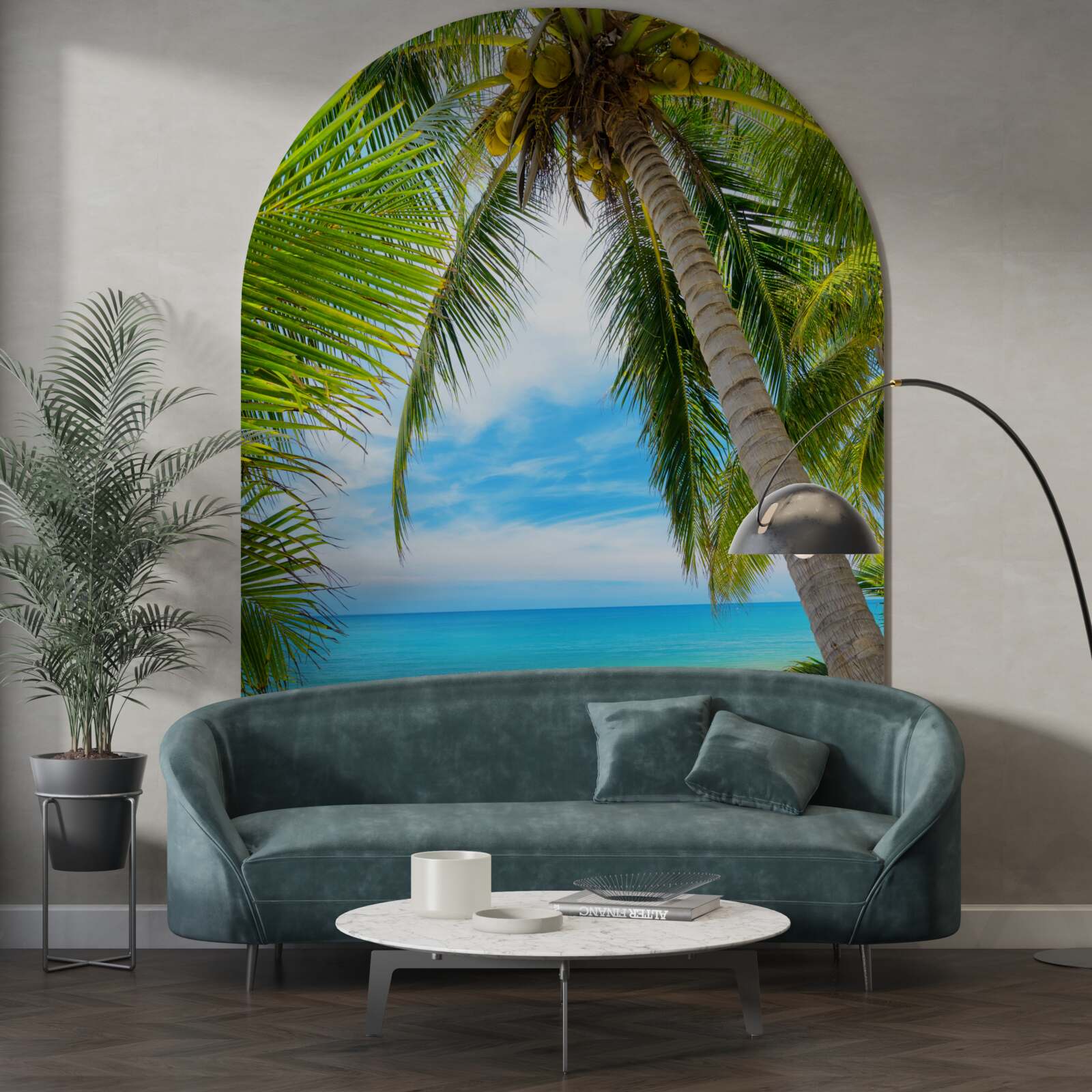 Fototapeta banánová palma na tropickom pobreží