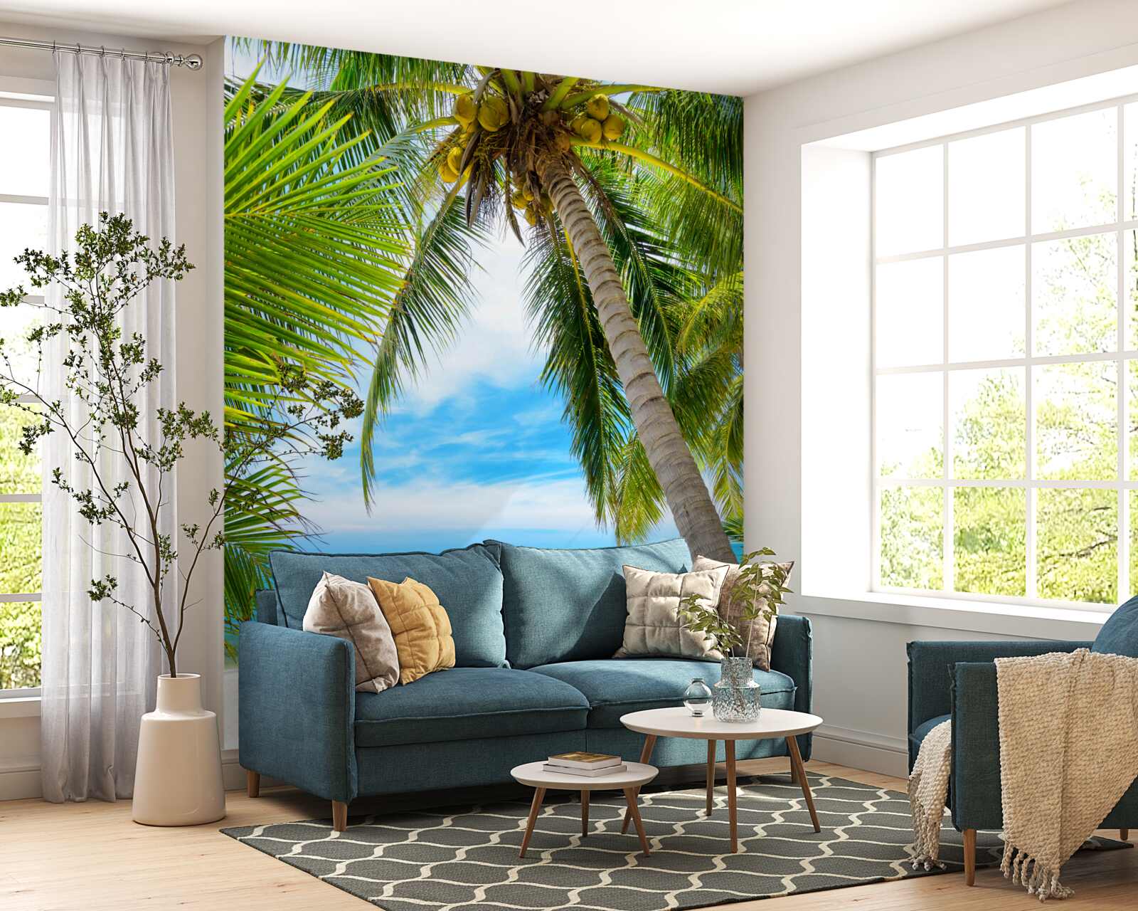 Fototapeta banánová palma na tropickom pobreží