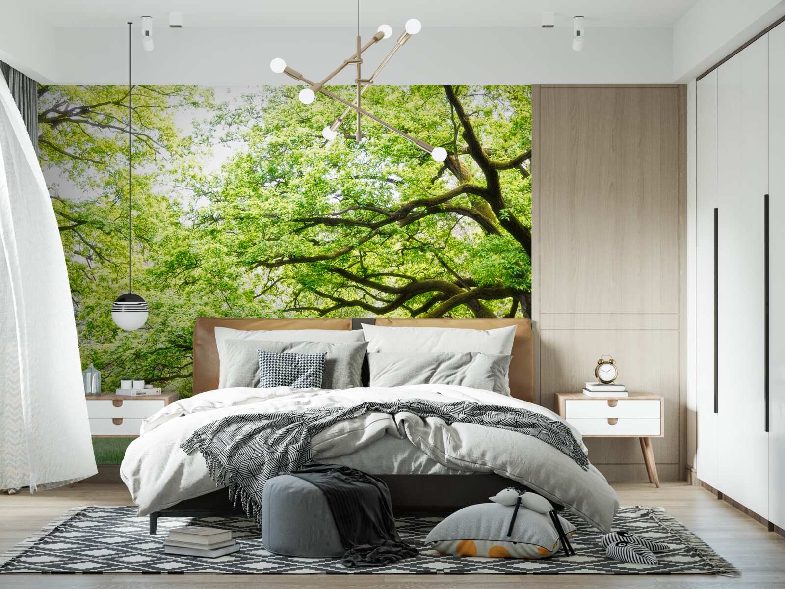 Fototapeta starý útes so zelenými listami v letných dňoch