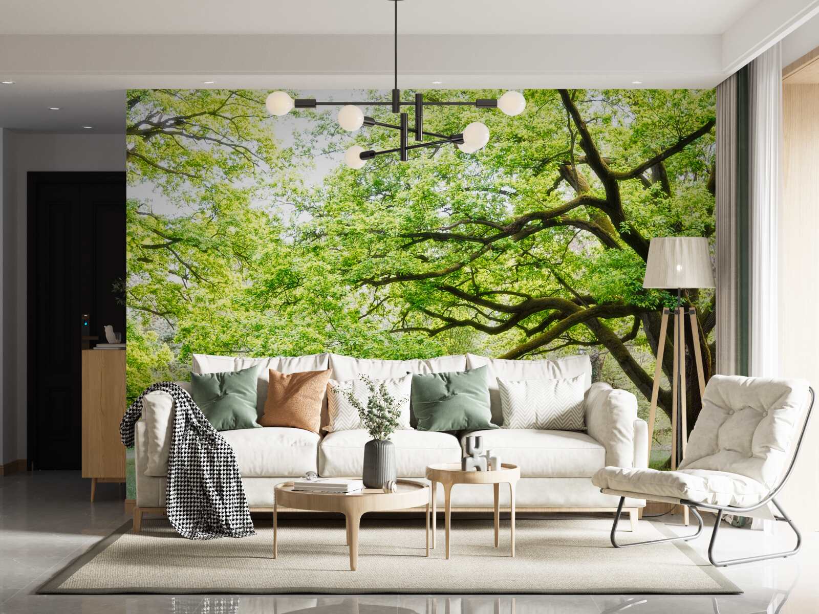 Fototapeta starý útes so zelenými listami v letných dňoch