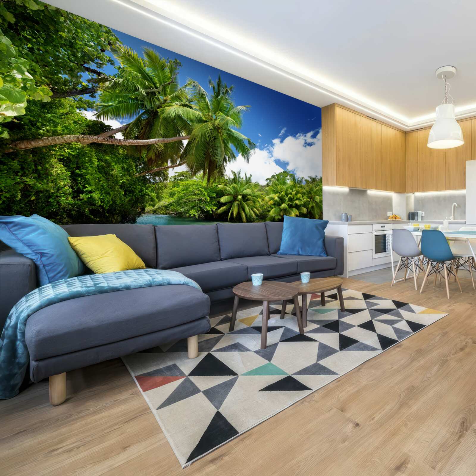 Fototapeta tropické palmy a Tyrkysová voda