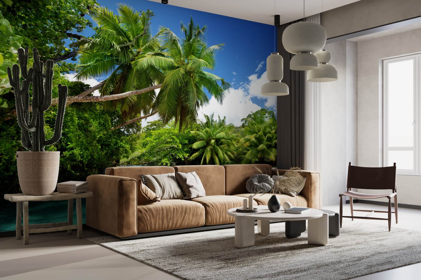 Fototapeta tropické palmy a Tyrkysová voda