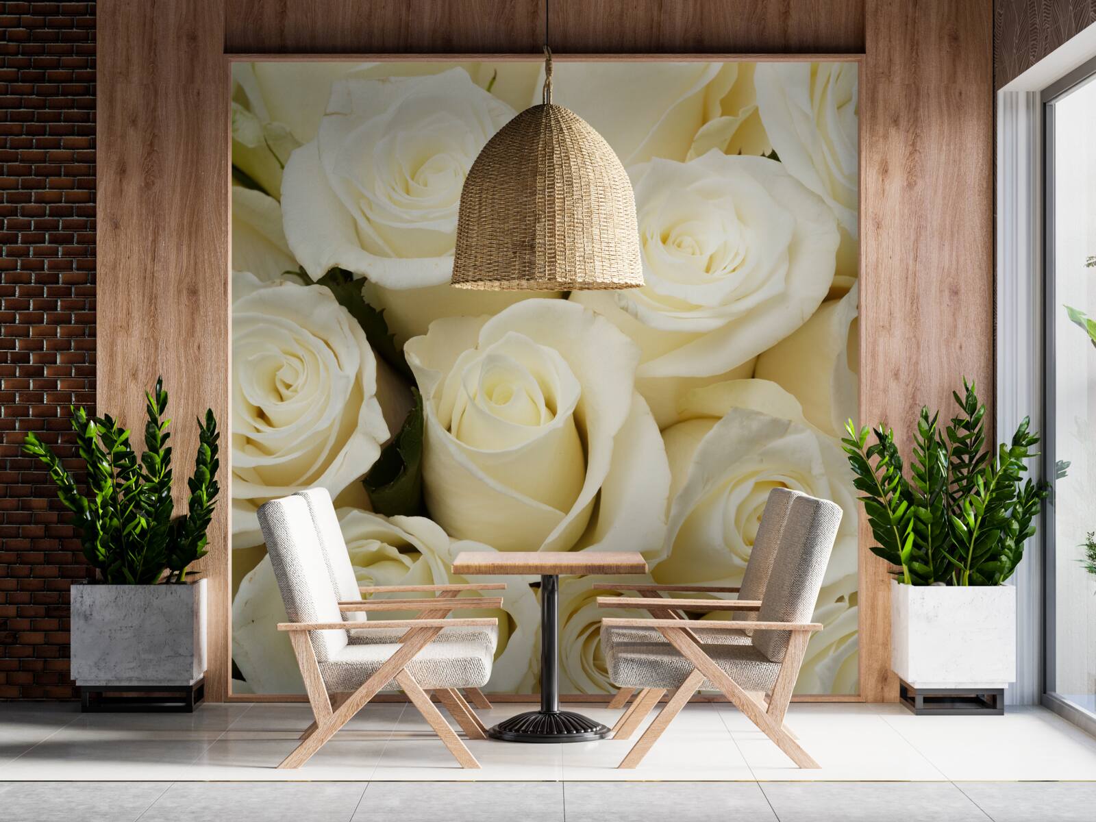 Fototapeta jemné a rafinované snehobiele púčiky ruží