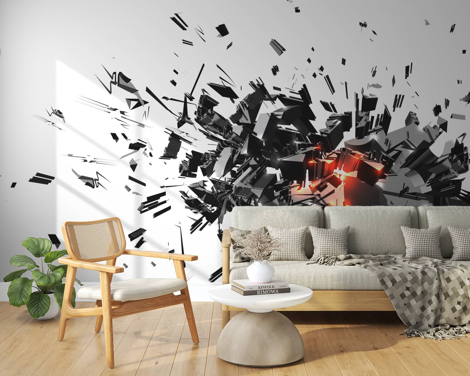 Fototapeta výbuch brúsnej farby abstraktným spôsobom