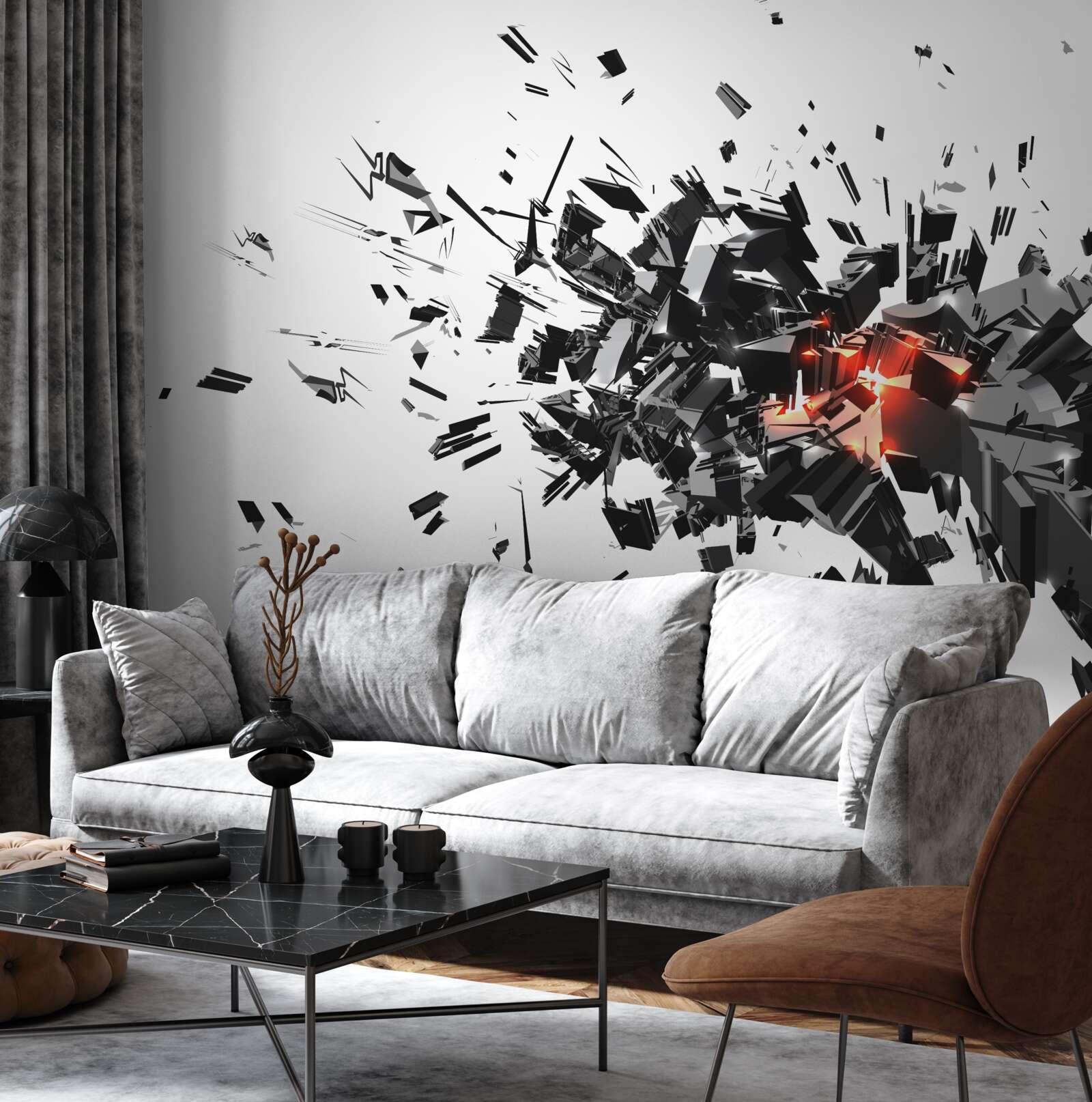 Fototapeta výbuch brúsnej farby abstraktným spôsobom