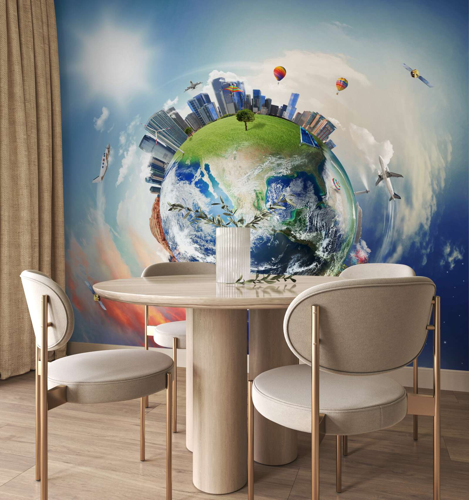 Fototapeta územia a sídla v abstraktne podobne