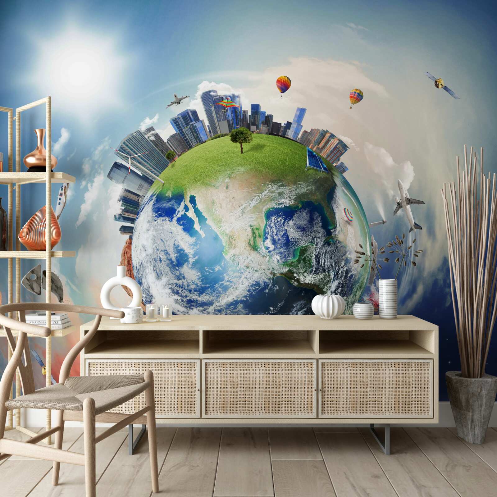 Fototapeta územia a sídla v abstraktne podobne