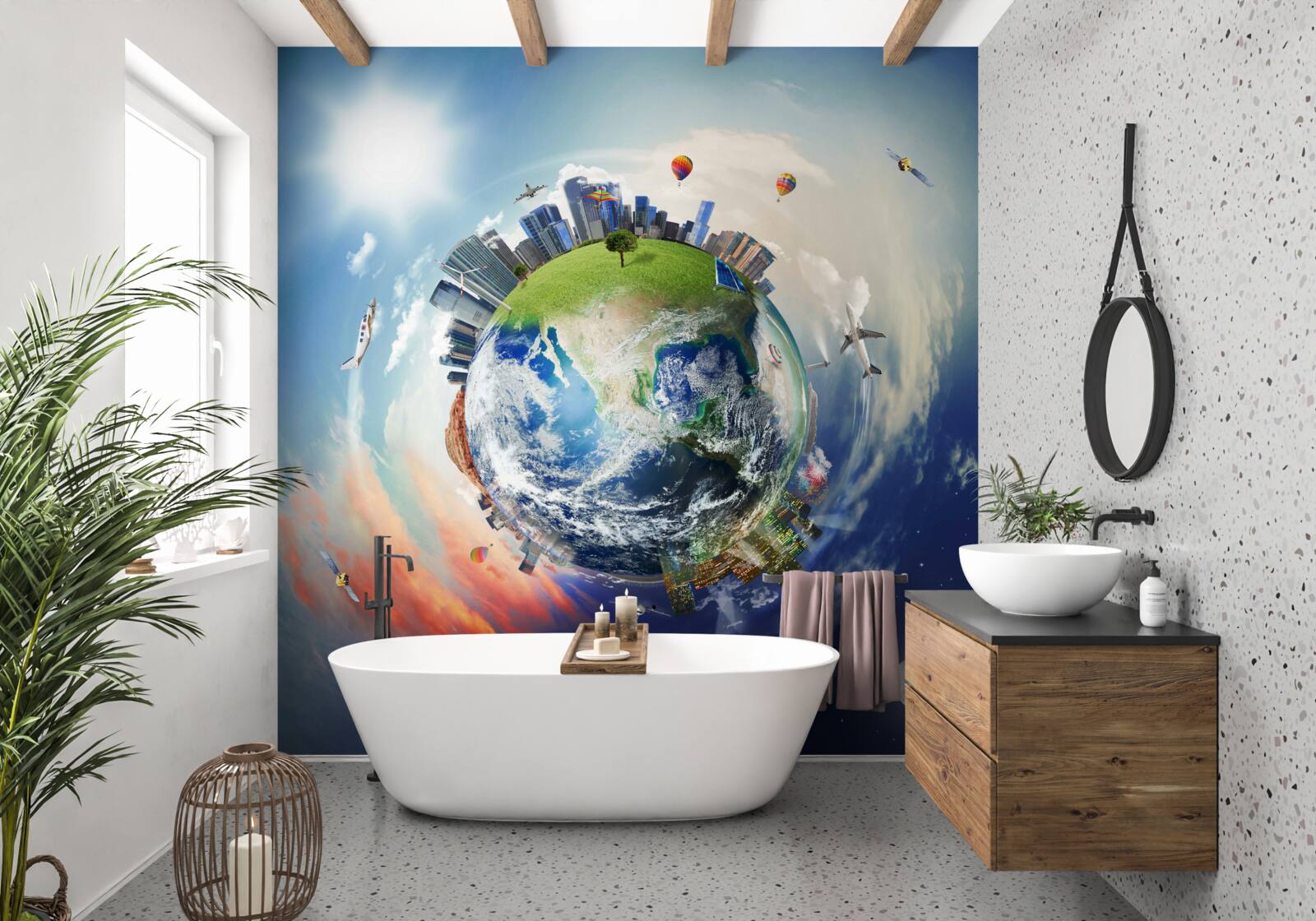 Fototapeta územia a sídla v abstraktne podobne