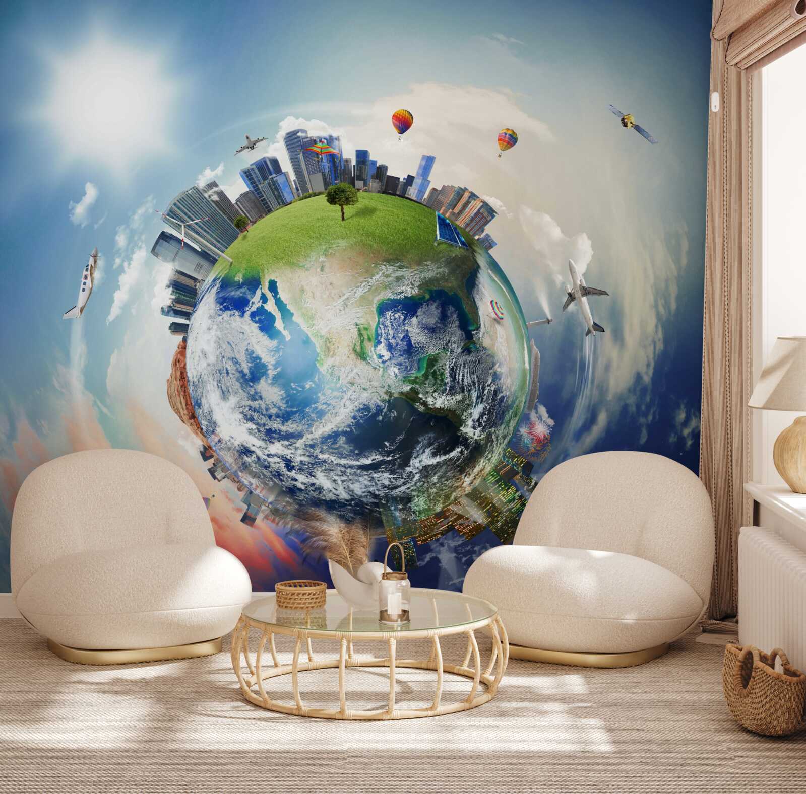 Fototapeta územia a sídla v abstraktne podobne