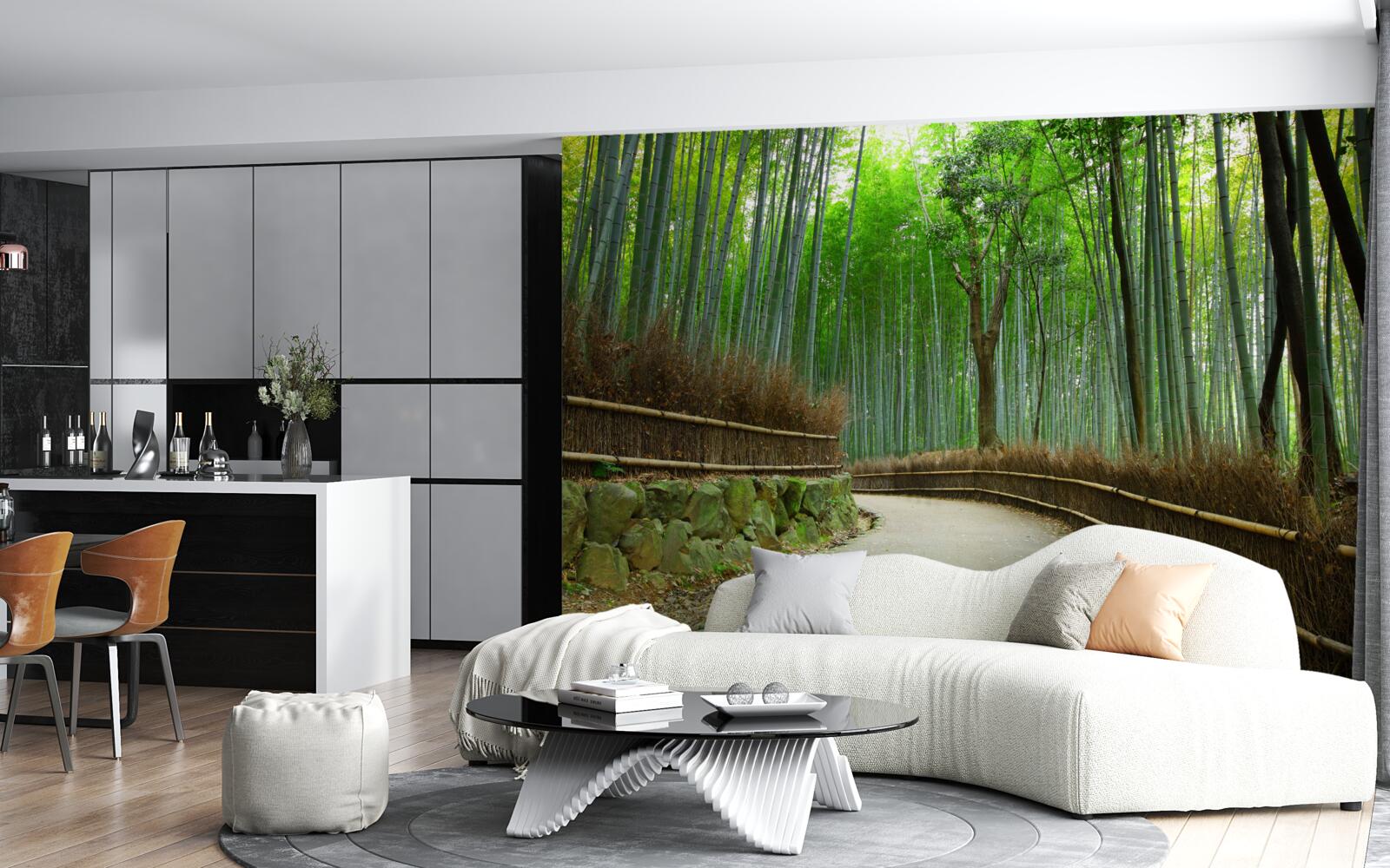 Fototapeta cesta v bambusovom háji