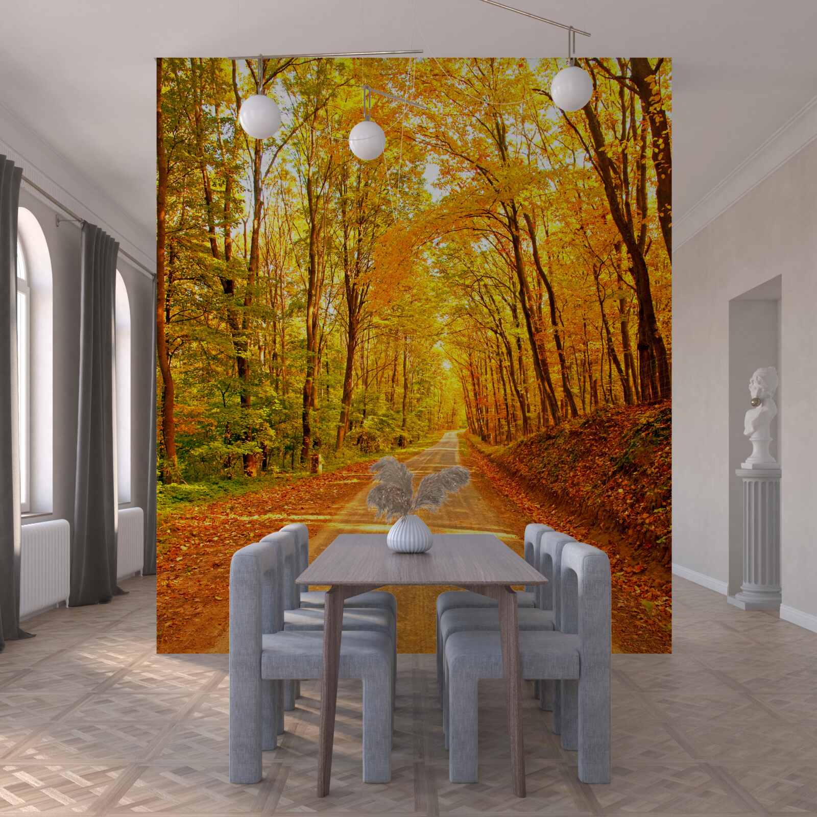 Fototapeta cesta v jesennom lese