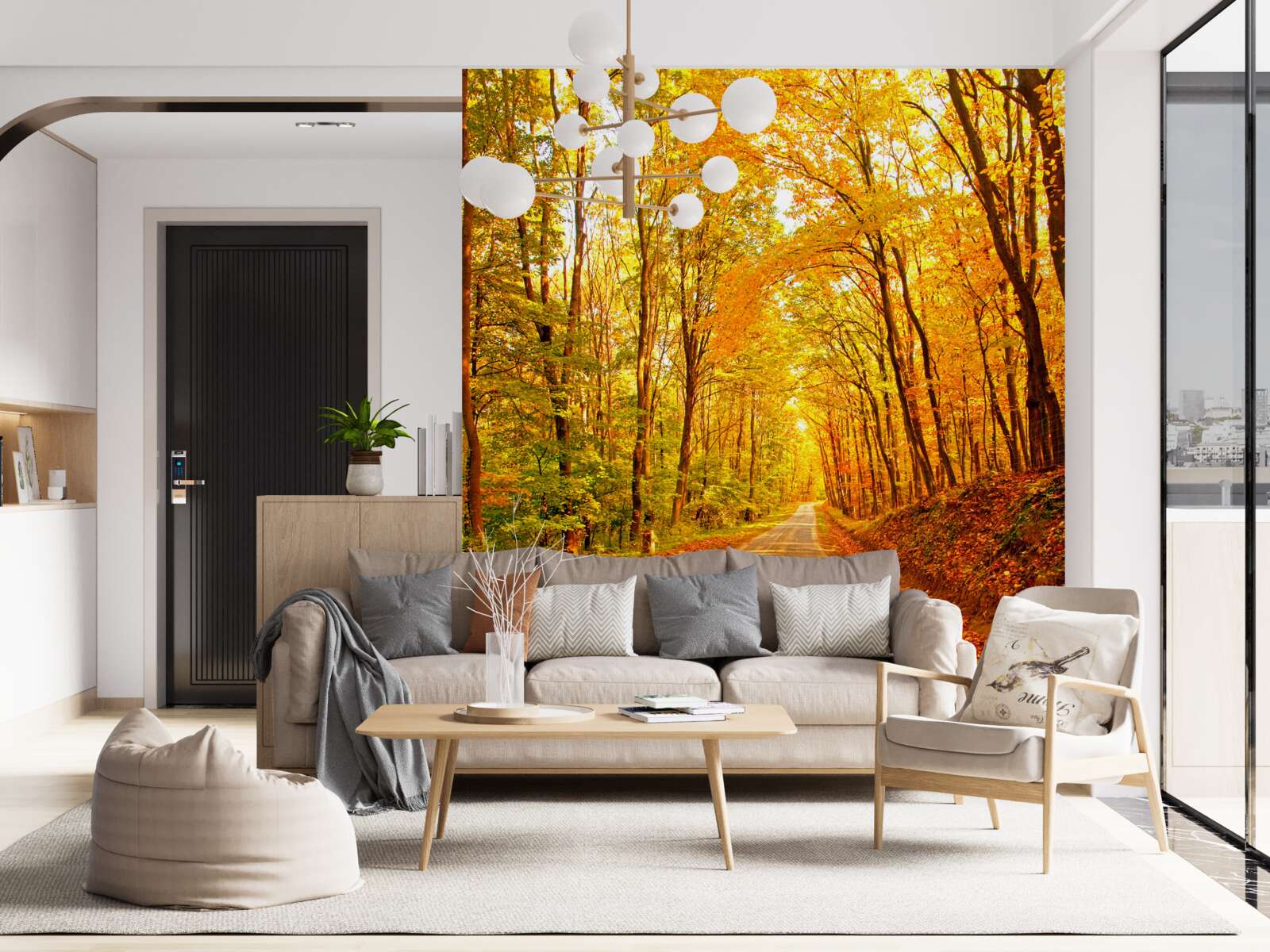 Fototapeta cesta v jesennom lese