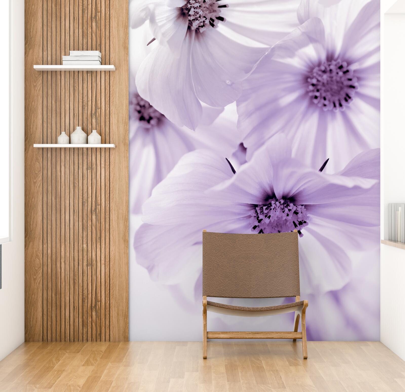 Fototapeta detail ukazuje vláknité kvety s jemnými listami