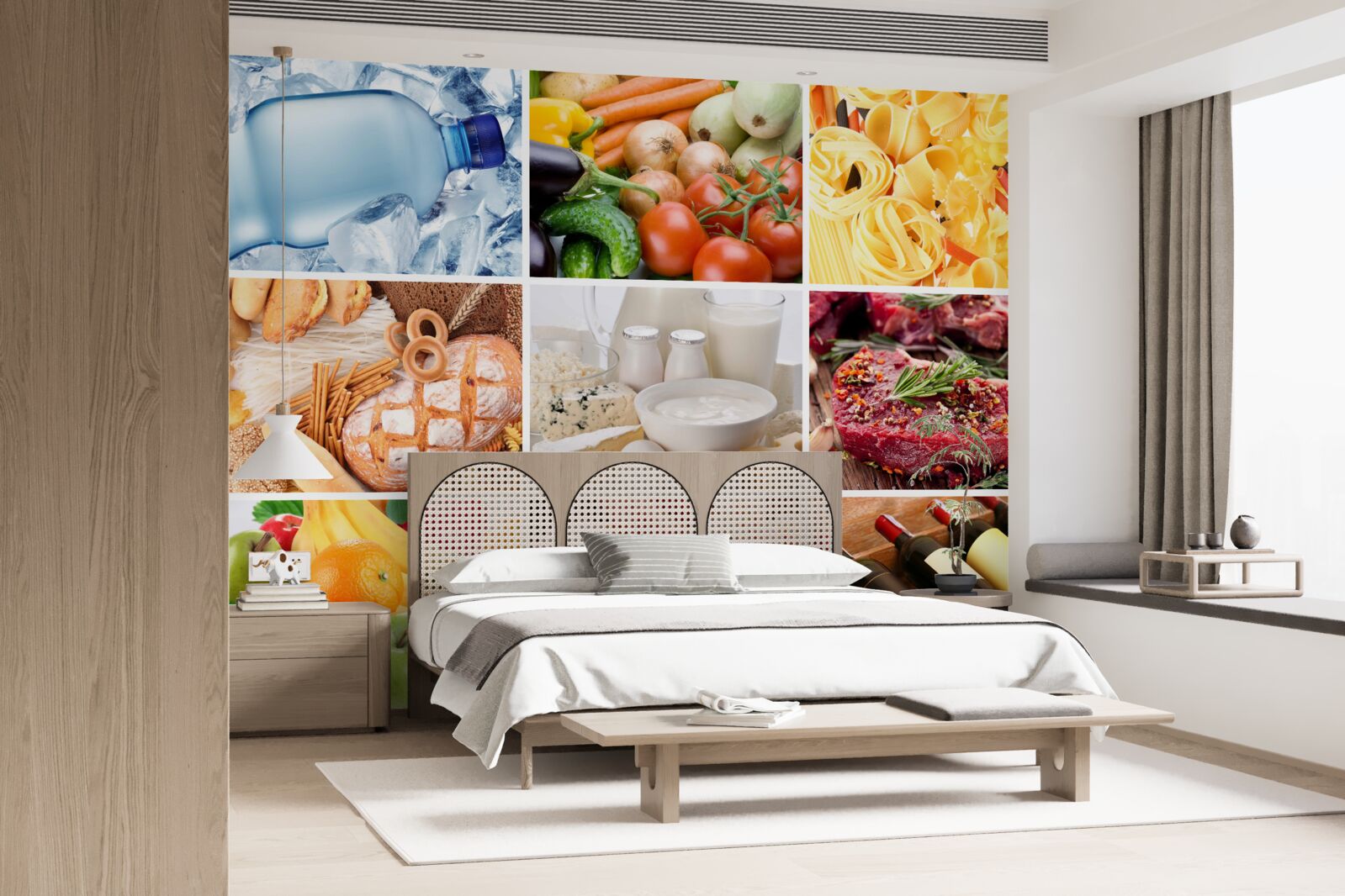 Fototapeta sortiment rôznych potravinárskych výrobkov