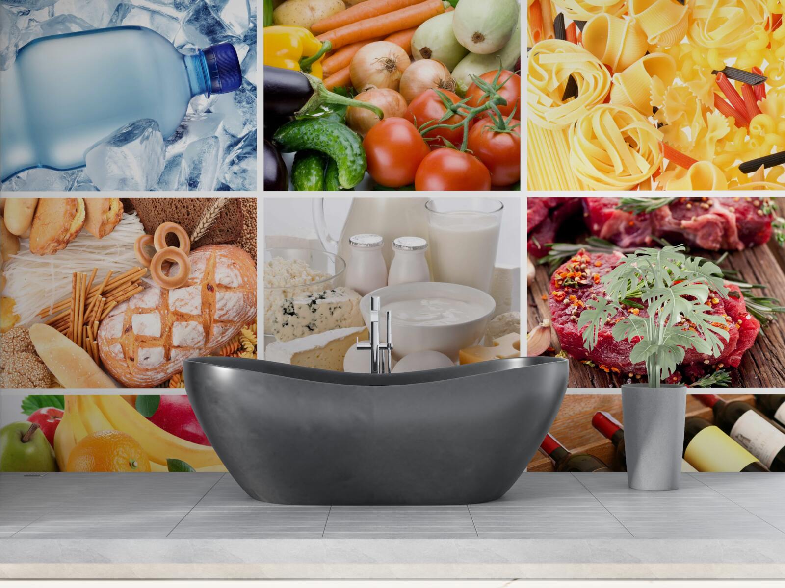 Fototapeta sortiment rôznych potravinárskych výrobkov