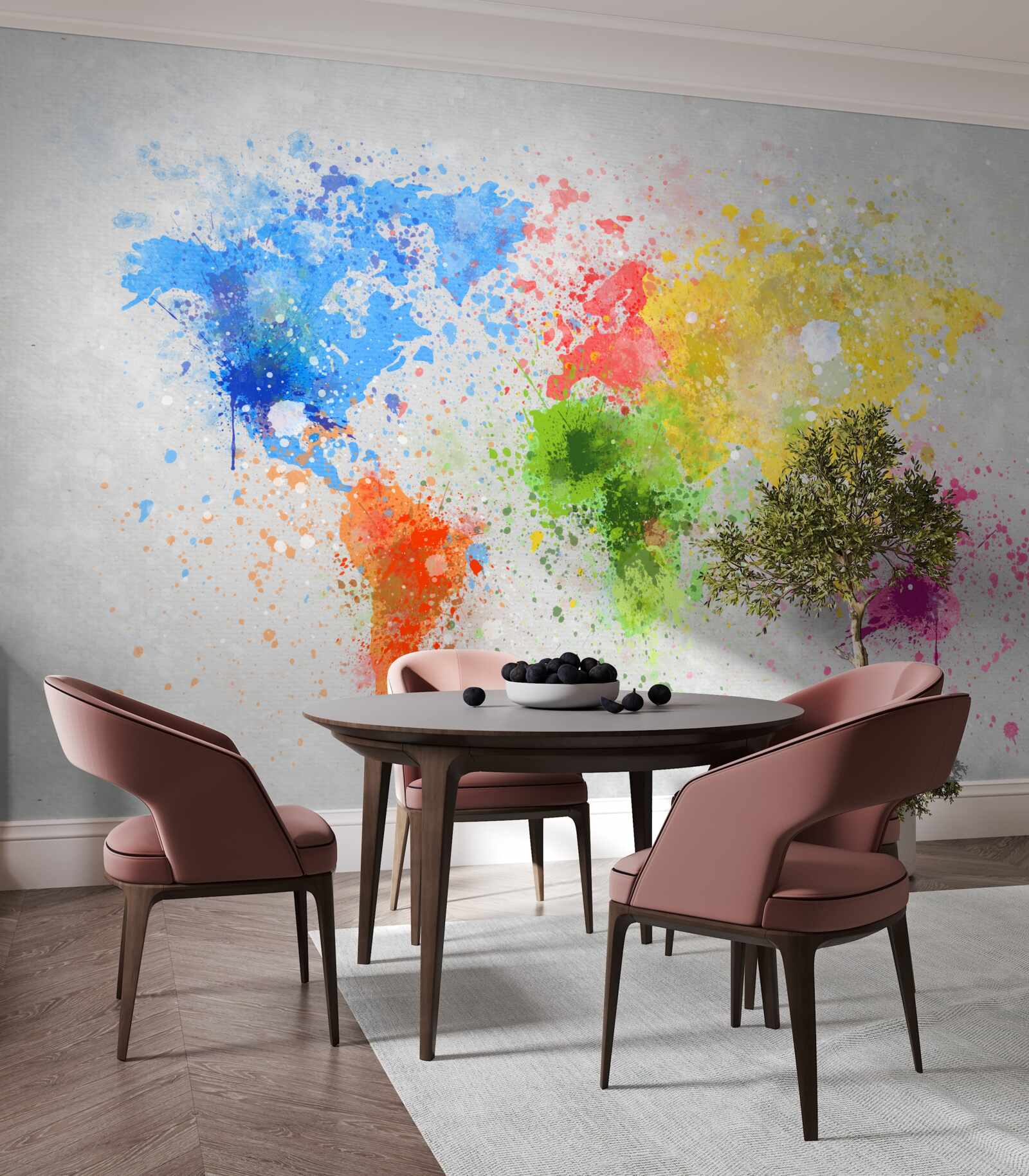 Fototapeta obrázok mapy v bohatých a rôznych farbách