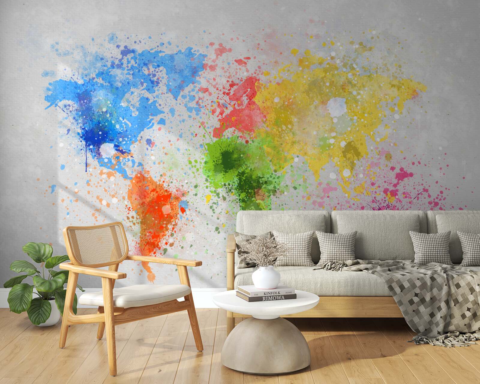 Fototapeta obrázok mapy v bohatých a rôznych farbách