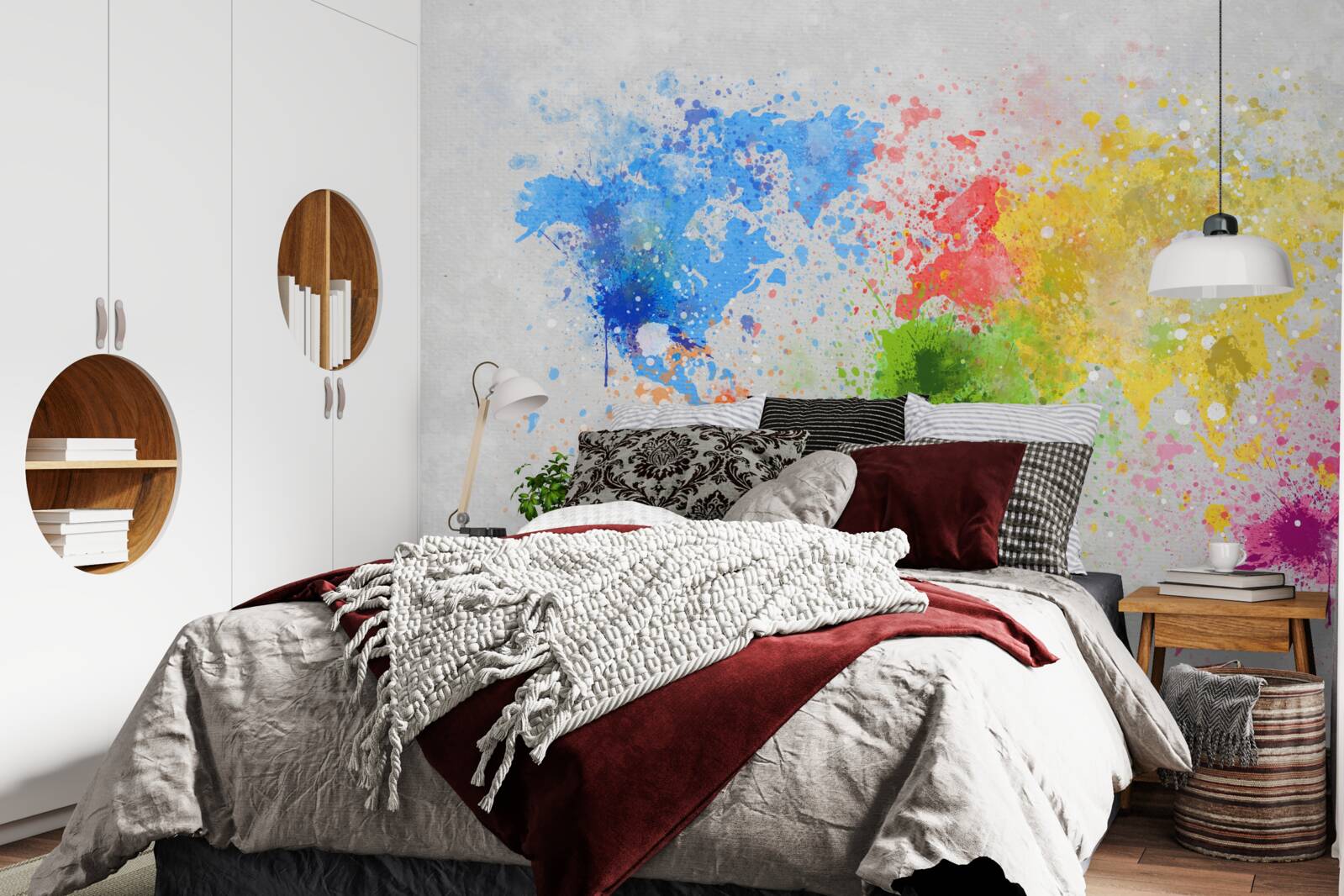 Fototapeta obrázok mapy v bohatých a rôznych farbách