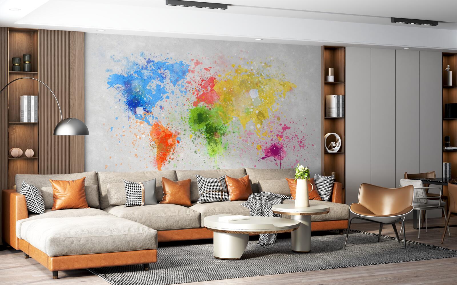 Fototapeta obrázok mapy v bohatých a rôznych farbách