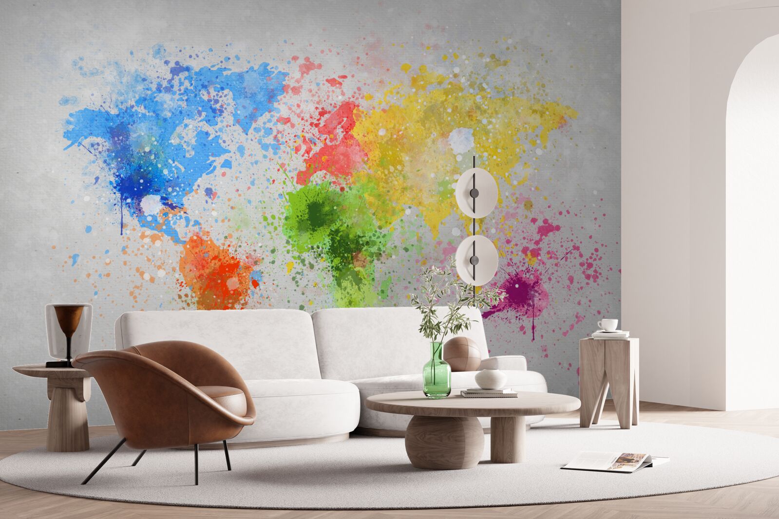 Fototapeta obrázok mapy v bohatých a rôznych farbách