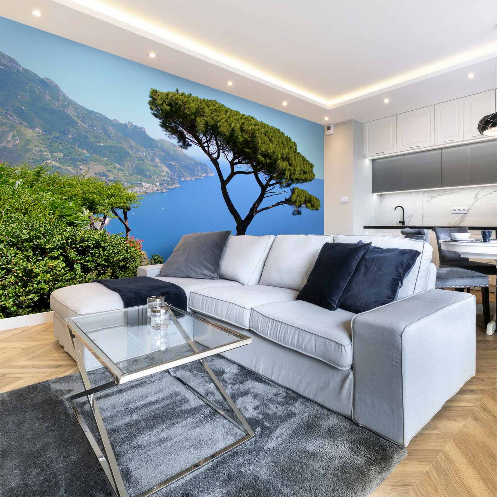 Fototapeta osamelý strom na pobreží mora