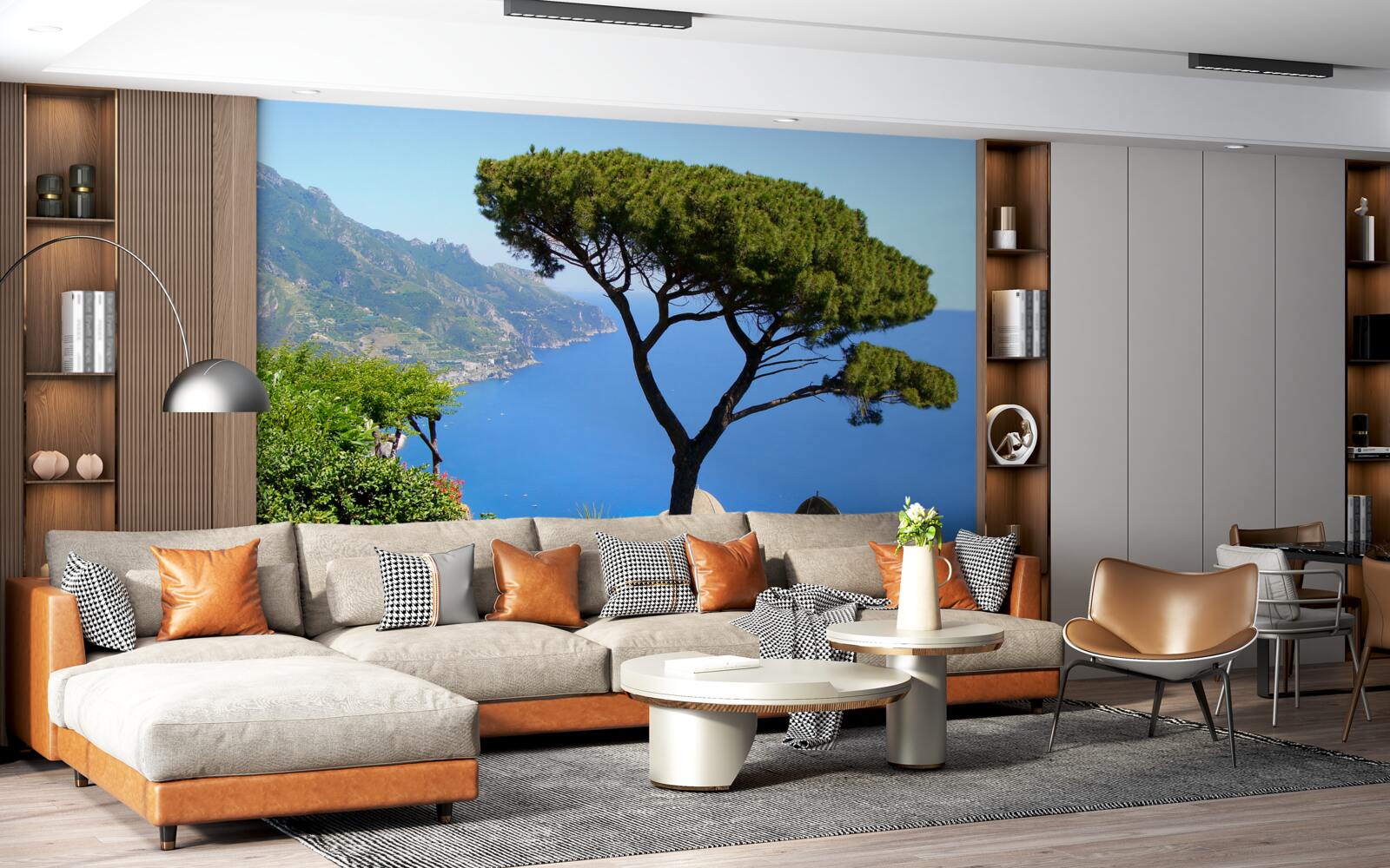 Fototapeta osamelý strom na pobreží mora