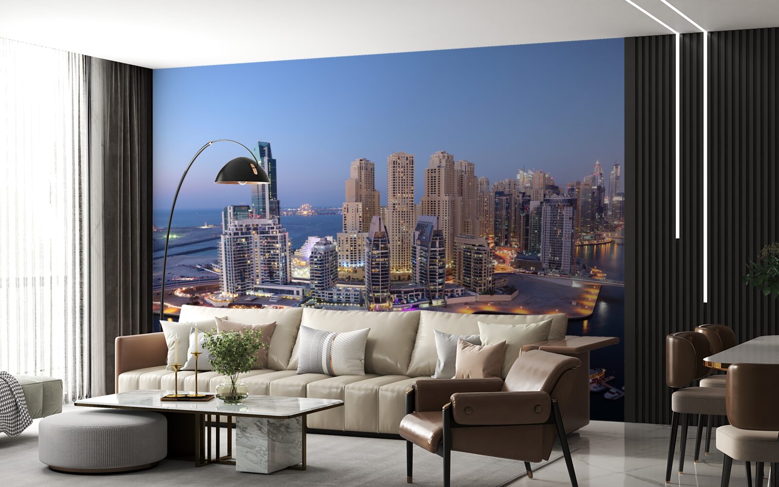 Fototapeta blížiaci sa západ slnka v meste