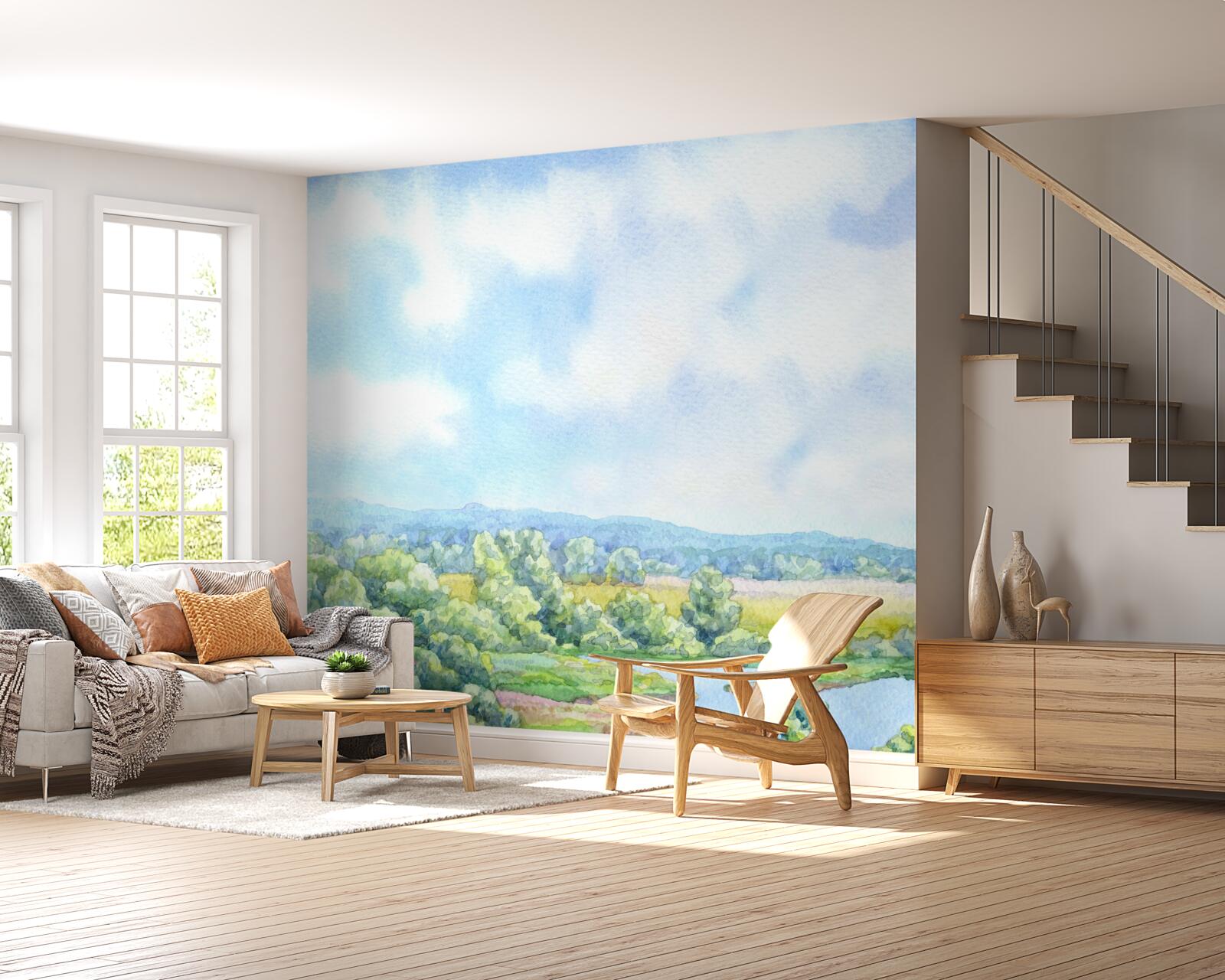 Fototapeta svetlé prevedenie na lúke plne kvitnúcich rastlín